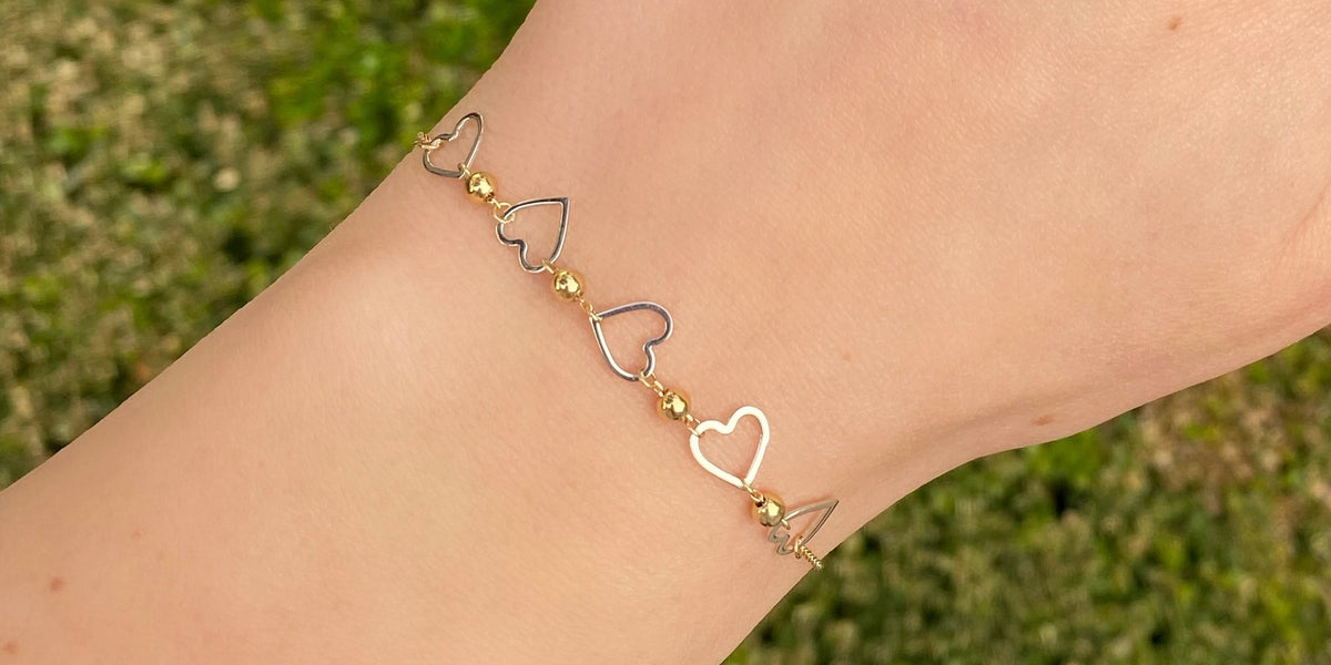 アクセサリー 14k gold bracelet Unique Oxidized Silver and 14K Gold Bracelets | Jane Fuller